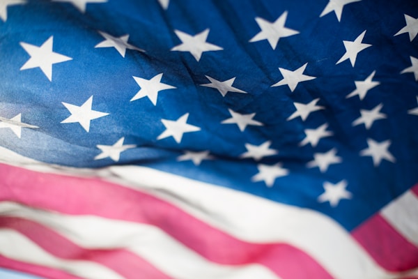 American flag symbolizing military support and philanthropic contributions