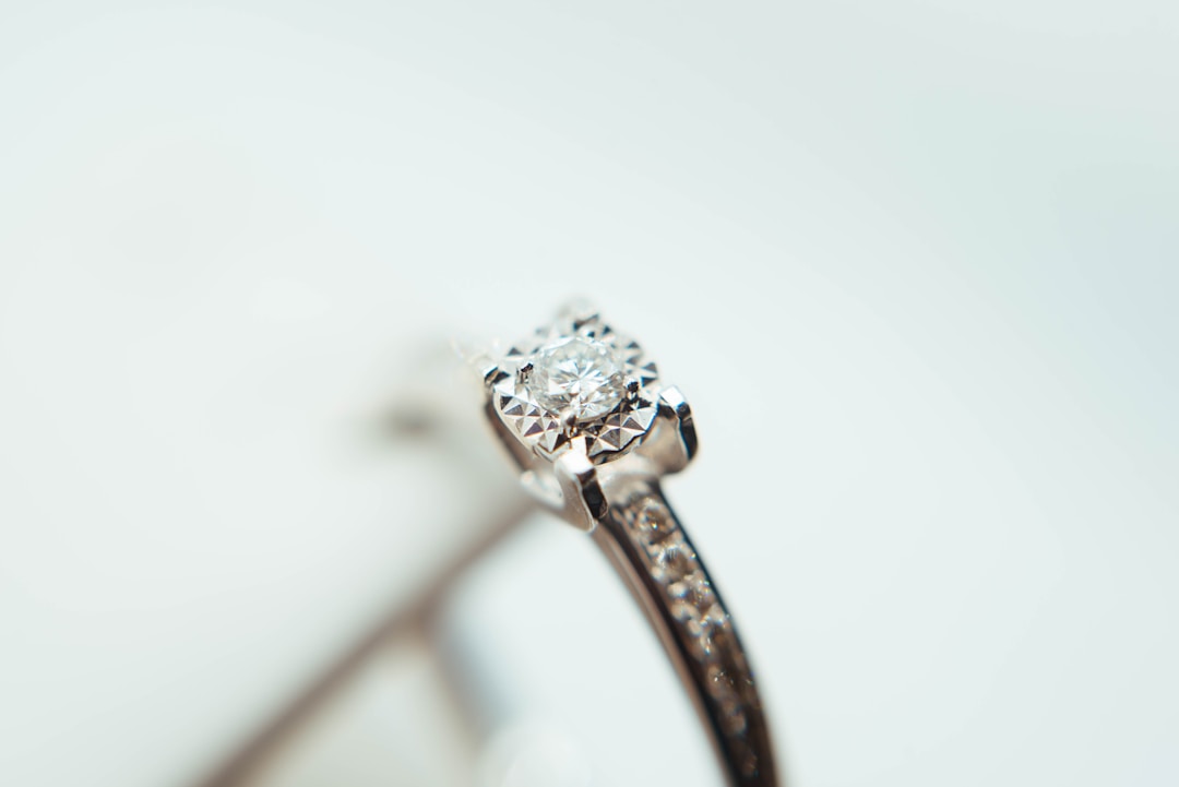 Close-up of diamond engagement ring symbolizing eternal love and affordable bridal sets